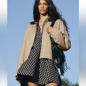 H&M long sleeve Bohemian pattern short dress